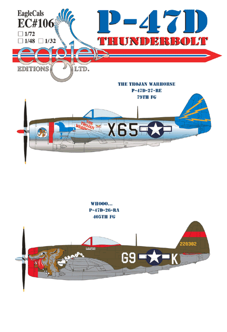 EagleCals #106-48 P-47 Ds-0