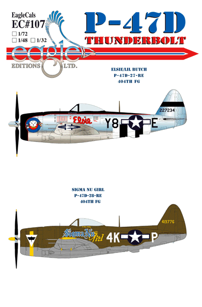 EagleCals #107-48 P-47Ds-2125