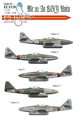 EagleCals #138-48 Me 262 As KG(J)-0