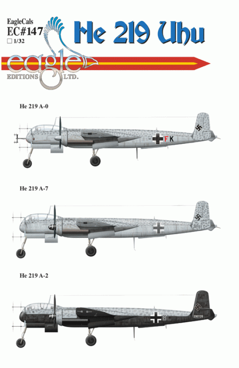 EagleCals #147-32 He 219-0