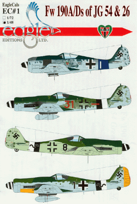 EagleCals #1-48 Fw 190 As and Ds Green Hearts-0