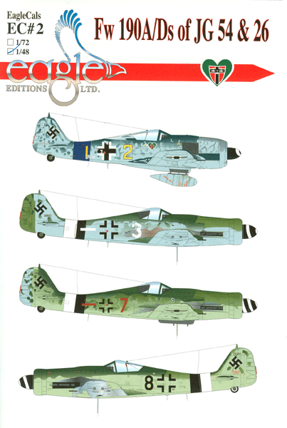 EagleCals #2-48 Fw 190 A/Ds Green Hearts-0