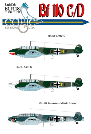 EagleCals #118-48 Bf 110 C/D-2134