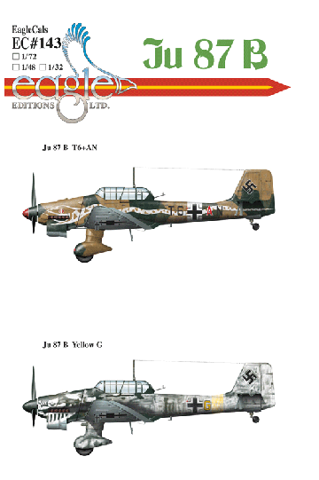 EagleCals #143-32 Ju 87 B-2 Stukas-0