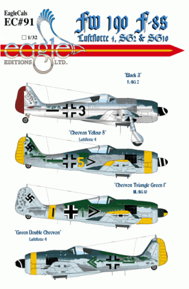 EagleCals #91-32 Fw 190 F-8s & F-9s-0