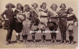 Cowgirls at Triangle Ranch RP postcard-0