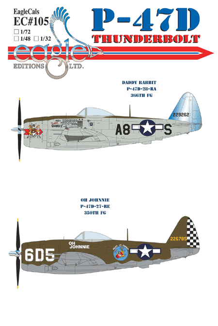 EagleCals #105-48 P-47 Ds-2122