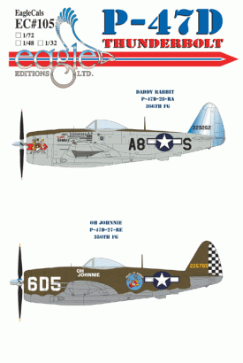 EagleCals #105-48 P-47 Ds-0