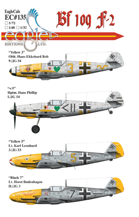 EagleCals #135-48 Bf 109 F-2-0