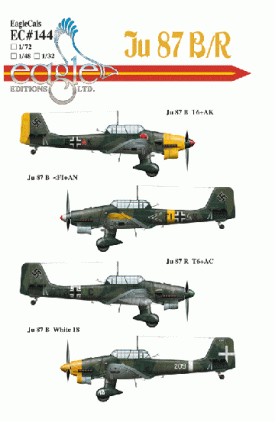EagleCals #144-32 Ju 87 B/R Stukas-0
