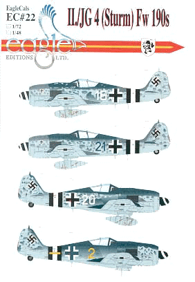EagleCals #22-72 Fw 190 A-8/R2s-0