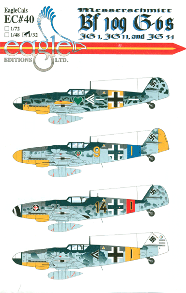 EagleCals #40-72 Bf 109 G-6-0