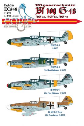 EagleCals #48-48 Bf 109 G-4 and G-6-0