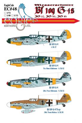 EagleCals #48-32 Bf 109 G-4 and G-6-0