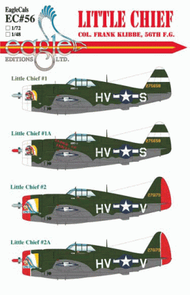 EagleCals #56-72 Little Chief P-47-0