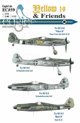 EagleCals #59-32 Fw 190 D-9, D-11 & D-13