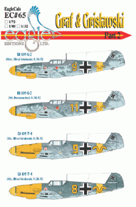 EagleCals #65-32 Bf 109 F4s and G-2s Graf & Grislawski-0