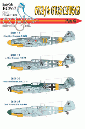 EagleCals #67-32 Bf 109 Gs Graf & Grislawski-0