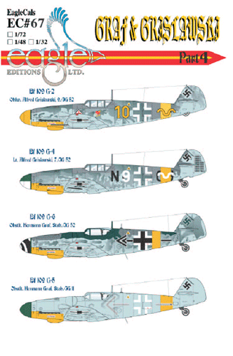 EagleCals #67-32 Bf 109 Gs Graf & Grislawski-0
