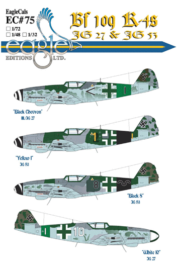 EagleCals #75-48 Bf 109 K-4s-0