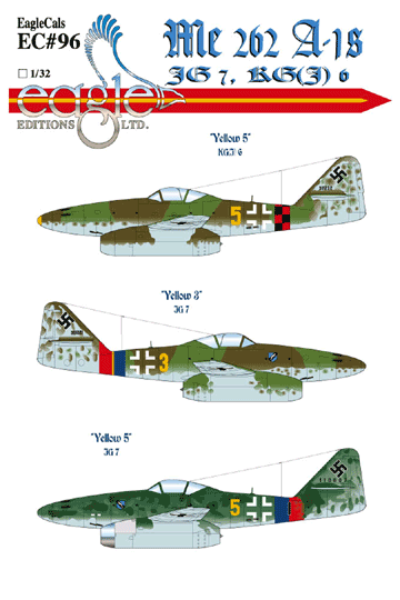 Eagle Cal 1/32 Messerschmitt Me 262A-1 # 32096 