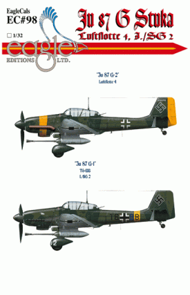 EagleCals #98-32 Ju 87 G Stukas-0