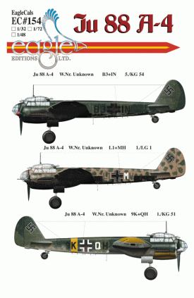EagleCals #154-48 Ju 88 A-4-0