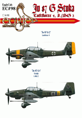 EagleCals #98-72 Ju 87 G Stukas-0