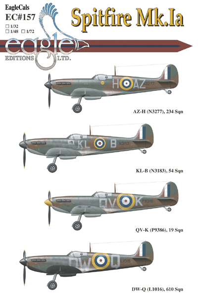 EagleCals #157-72 Spitfire Mk Ia-0