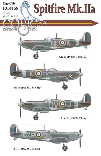 EagleCals #158-72 Spitfire Mk II-0