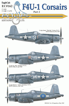 EagleCals #162-32 F4U 1 Corsairs Part 2-0