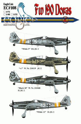 EagleCals #108 Fw 190 Doras Based on the Book Fw 190 Dora Vol. 1 -0