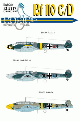 EagleCals #117 Bf 110 C/D Zerstorer -0