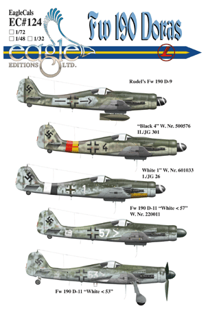 EagleCals #124 Fw 190 Doras based on the book Fw 190 Doras Vol. 2 by Jerry Crandall-0