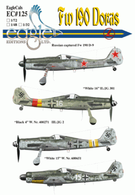 EagleCals #125 Fw 190 Doras based on the book Fw 190 Doras Vol. 2 by Jerry Crandall-0