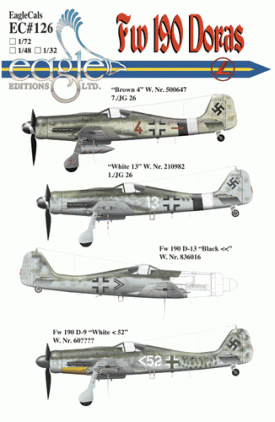 EagleCals #126 Fw 190 Doras Based on book Fw 190 Doras Vol. 2-0