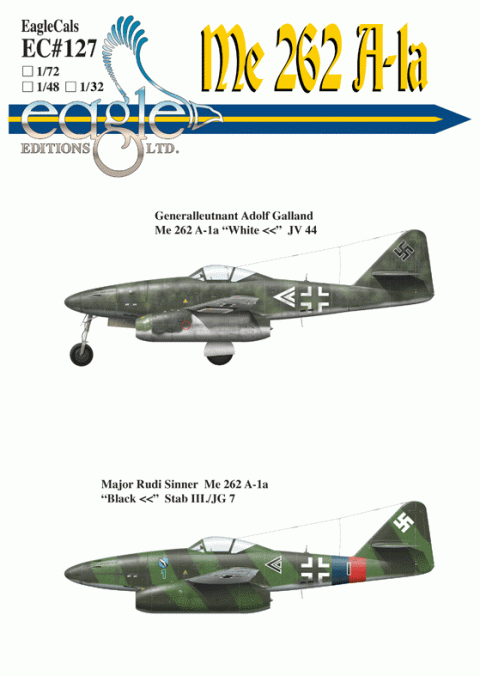 EagleCals #127 Me 262 A-1a-0