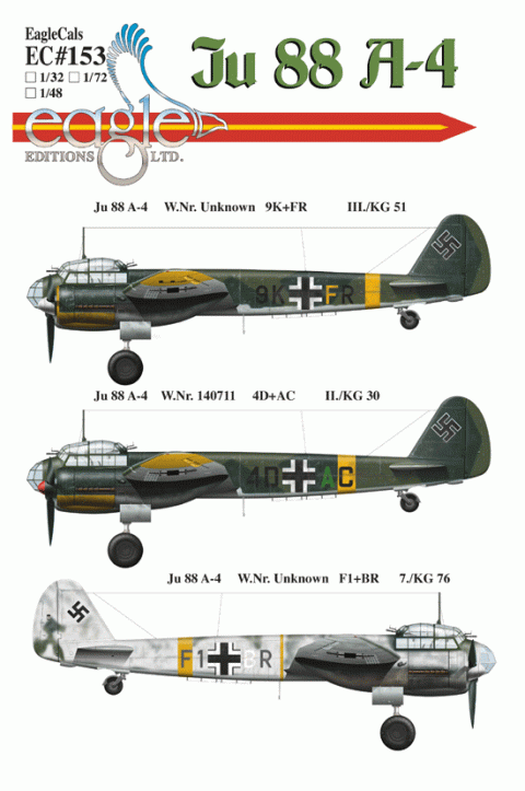 EagleCals #153 Ju 88 A-4-0