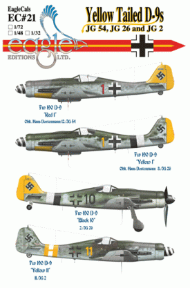EagleCals #21 Yellow Tail D-9s -0