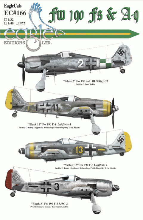 EagleCals #166 Fw 190 Fs and A-9-0