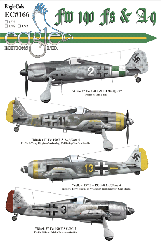 EagleCals #166-32 Fw 190 Fs and A-9 - Eagle Ltd.