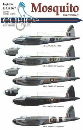 EagleCals #167-48 Mosquito B.Mk. IV/PR.Mk. IV-0