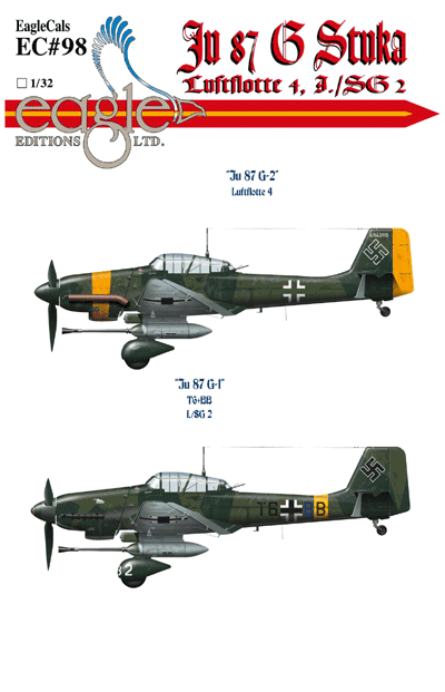 EagleCals #98-48 Ju 87 G Stukas-0