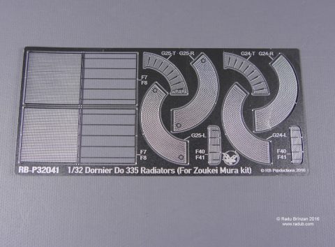 RB-32041 Dornier Do 335 Radiators for the 1/32nd scale Zoukei Mura Do 335 kit-0