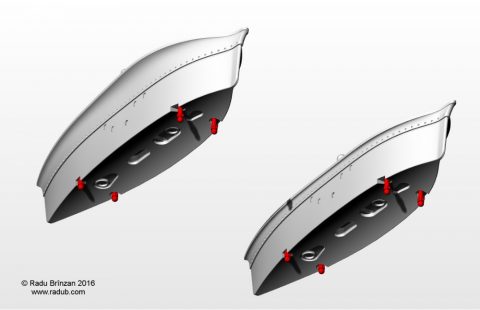 RB-C32007 1/32 Me 262 Bomb or drop Tank Racks-0