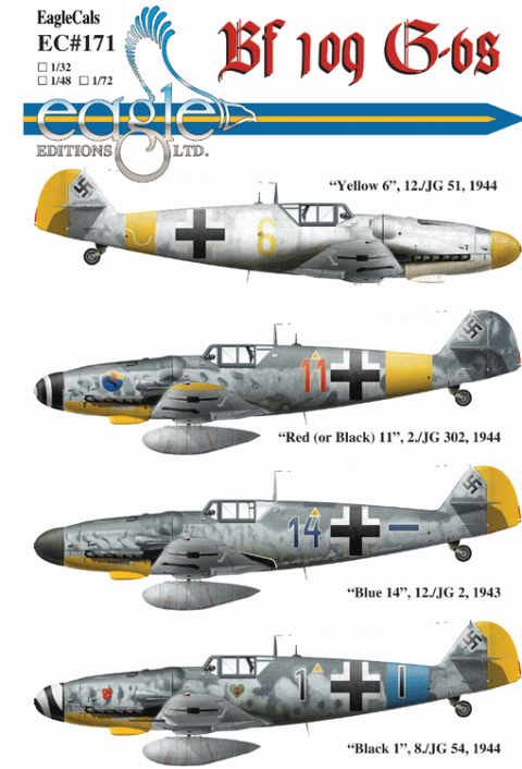 EagleCals #171 Bf 109 G-6s-0