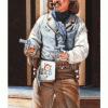 Peter Sherayko as Texas Jack Vermillion signed print-0