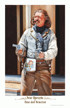 Peter Sherayko as Texas Jack Vermillion signed print-0