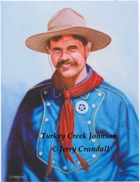 Buck Taylor as Turkey Creek Jack Johnson original oil by Jerry Crandall-0