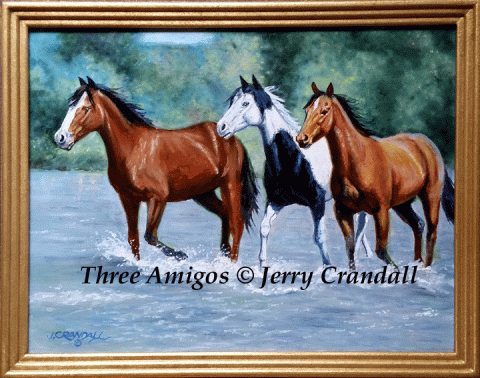Three Amigos oil painting by Jerry Crandall-0